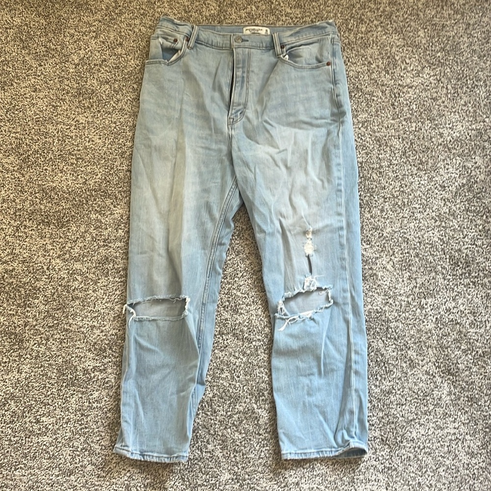 Abercrombie and Fitch Ankle Straight Ultra High Rise Jeans